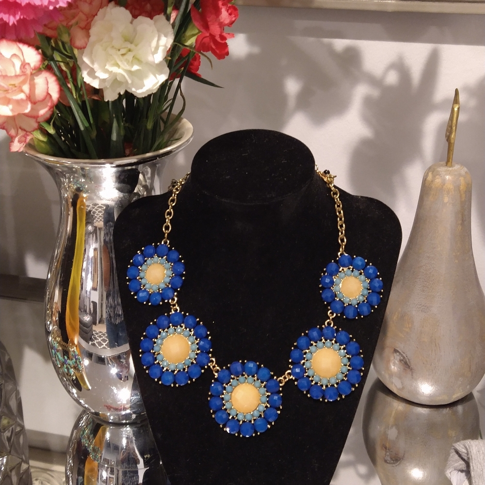 Statement Necklace Beautiful Blue - image 3